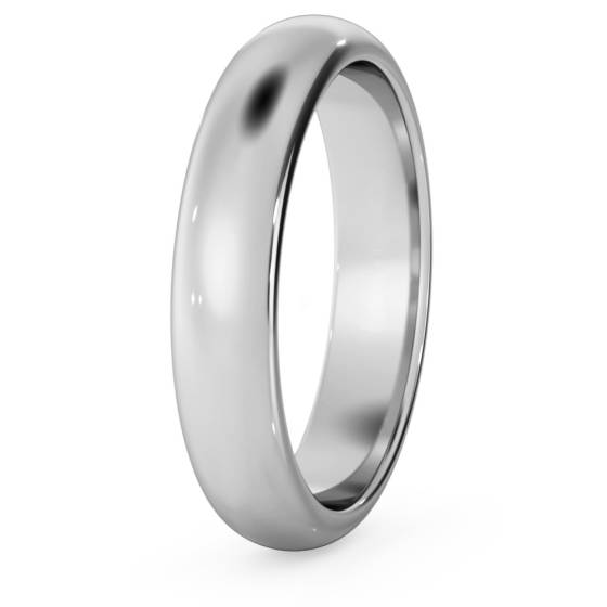 DHD04M Ehering in D-Form – 4 mm Breite, mittlere Tiefe