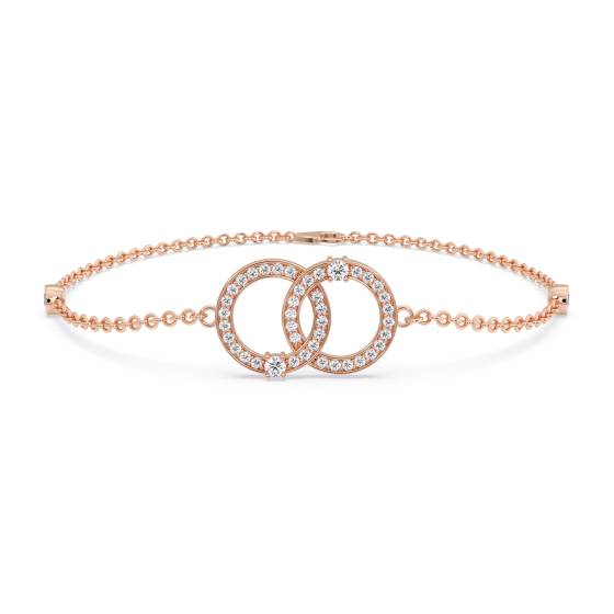 Armband aus 9-karätigem Weißgold mit 0,20 ct Diamanten