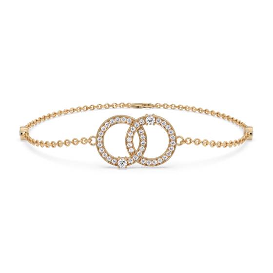 Armband aus 9-karätigem Weißgold mit 0,20 ct Diamanten
