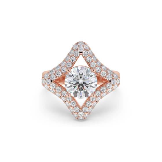 Runder Diamant-Designerring