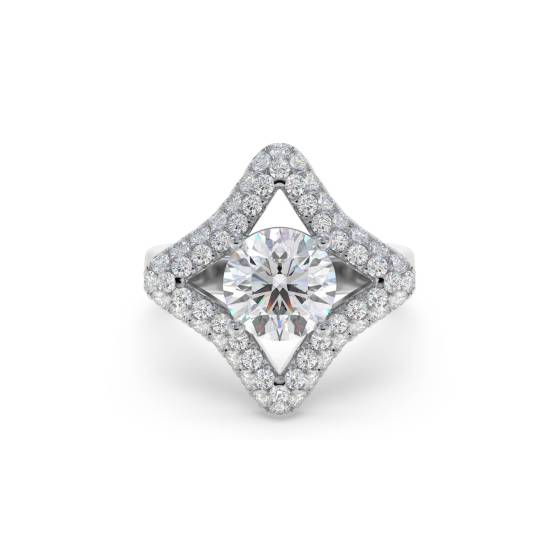 Runder Diamant-Designerring