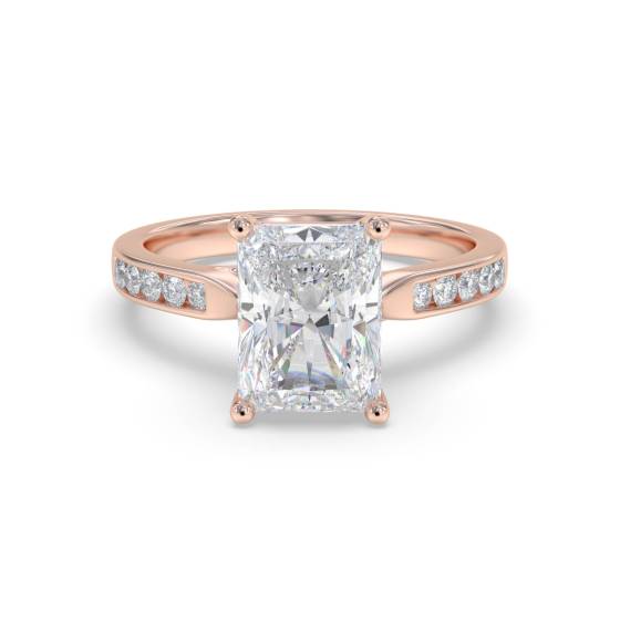 Ring mit strahlendem Diamant-Schulterset