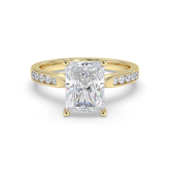 Ring mit strahlendem Diamant-Schulterset