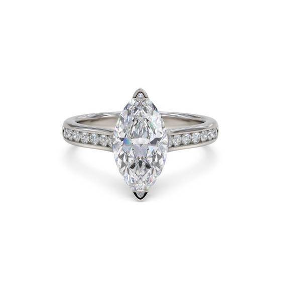 Marquise-Diamant-Schulter-Set-Ring