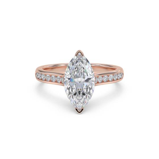 Marquise-Diamant-Schulter-Set-Ring