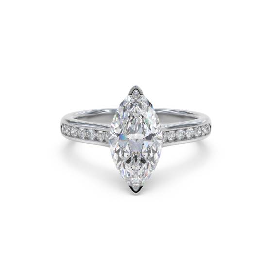 Marquise-Diamant-Schulter-Set-Ring
