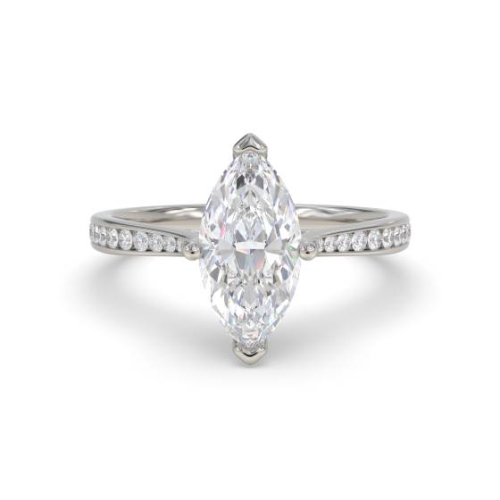 Marquise-Diamant-Schulter-Set-Ring