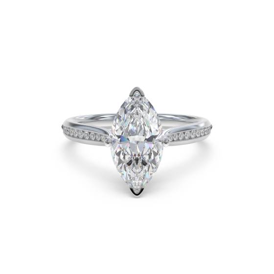 Marquise-Diamant-Schulter-Set-Ring