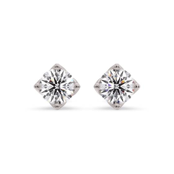 Ohrstecker mit rundem Diamanten