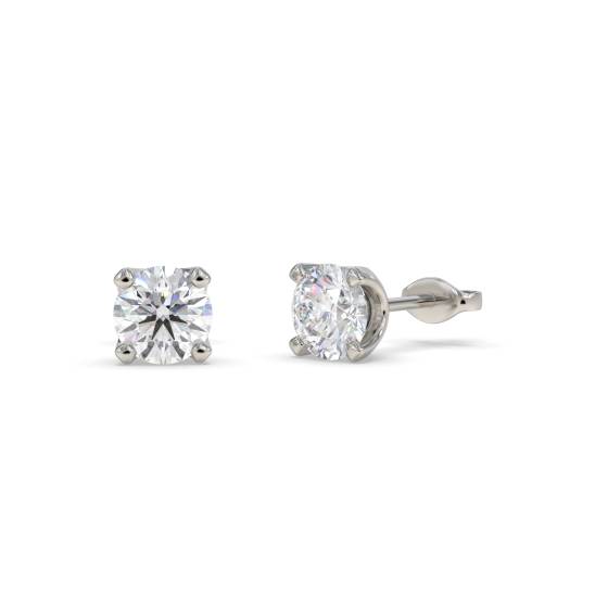 Klassische runde Diamantohrstecker mit 0,10 ct