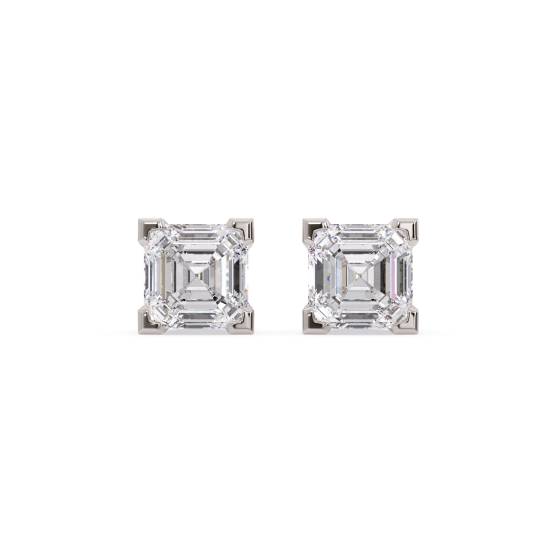 Klassische Asscher-Diamant-Ohrstecker
