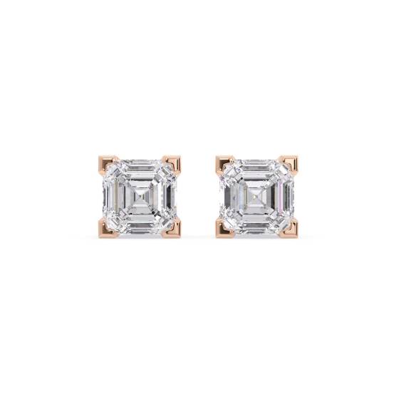 Klassische Asscher-Diamant-Ohrstecker