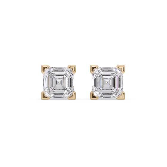 Klassische Asscher-Diamant-Ohrstecker