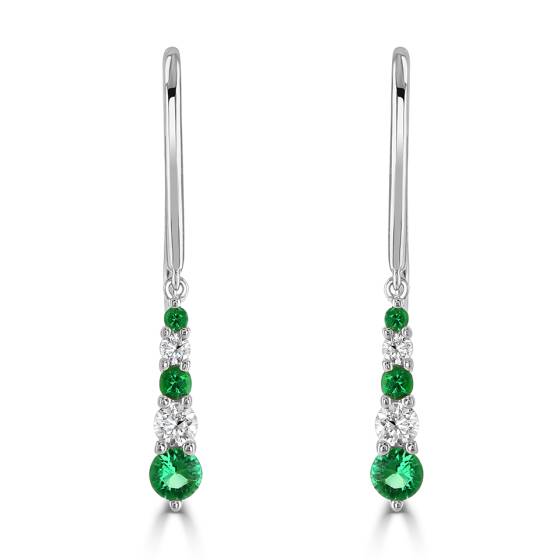 Smaragd-Tiara-Ohrhänger (0,50 ct)