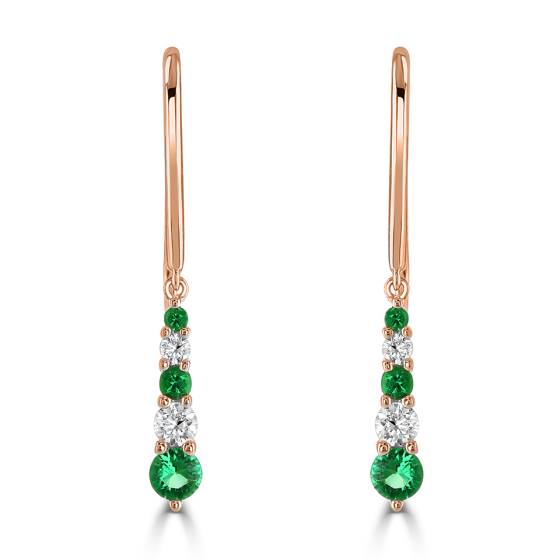 Smaragd-Tiara-Ohrhänger (0,50 ct)