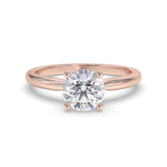 Verlobungsring mit rundem Diamanten