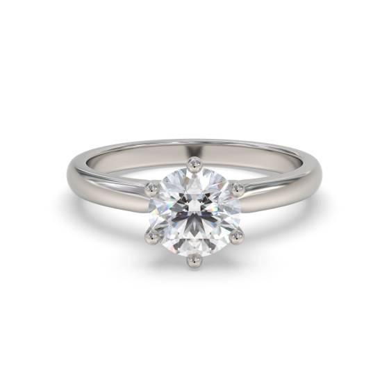 Verlobungsring mit rundem Diamanten