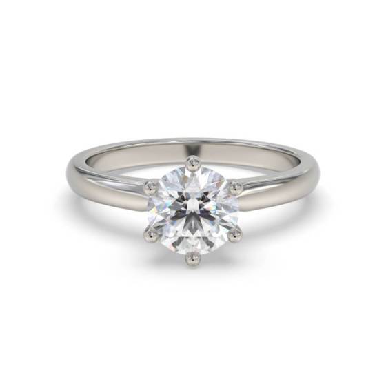 Verlobungsring mit rundem, natürlichem Diamanten (1,11 ct, I1/D)
