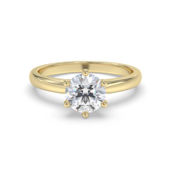 Verlobungsring mit rundem Diamanten
