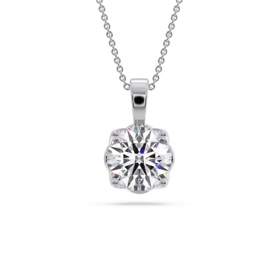 Runder Diamant-Solitär-Anhänger