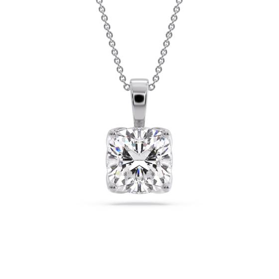 Kissenförmiger Diamant-Solitär-Anhänger