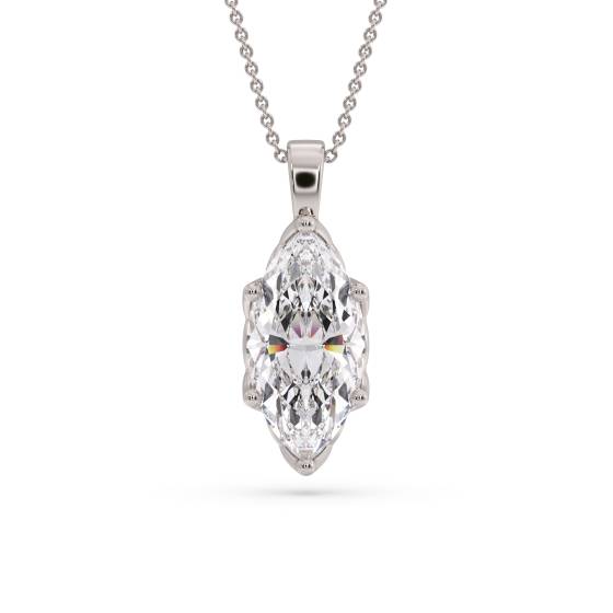 Marquise-Diamant-Solitär-Anhänger