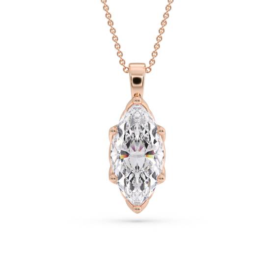 Marquise-Diamant-Solitär-Anhänger