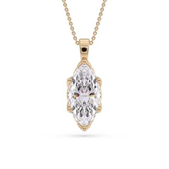 Marquise-Diamant-Solitär-Anhänger