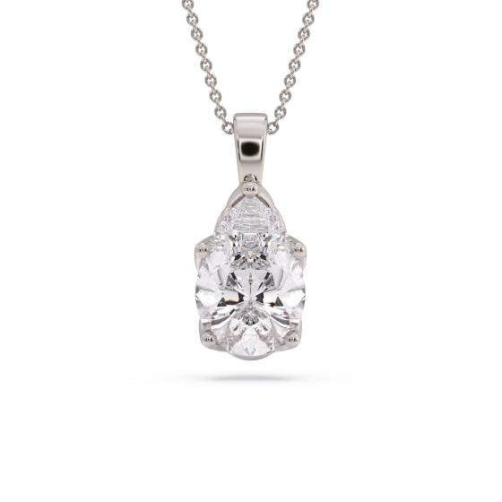 Birnenförmiger Diamant-Solitär-Anhänger