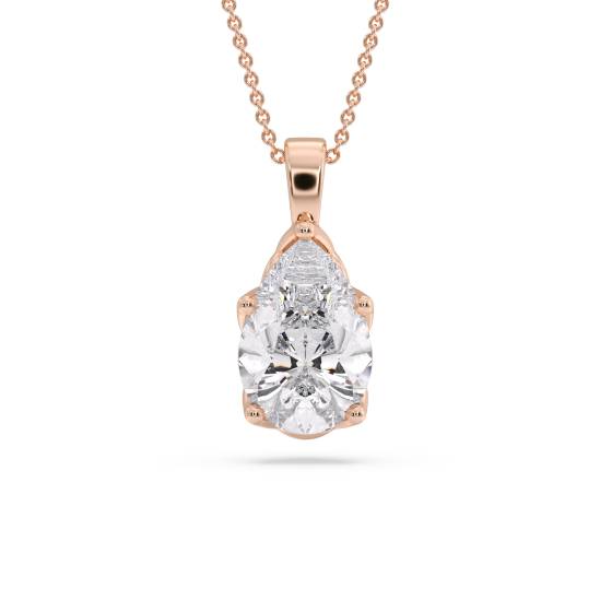Birnenförmiger Diamant-Solitär-Anhänger