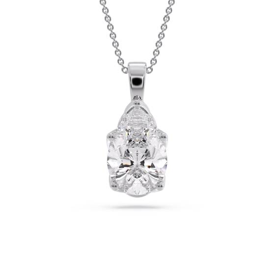 Birnenförmiger Diamant-Solitär-Anhänger