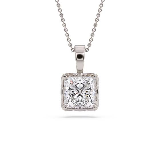 Prinzessin-Diamant-Solitär-Anhänger