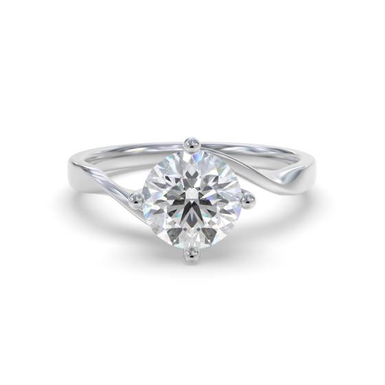 Verlobungsring mit rundem Diamanten (0,25 ct)