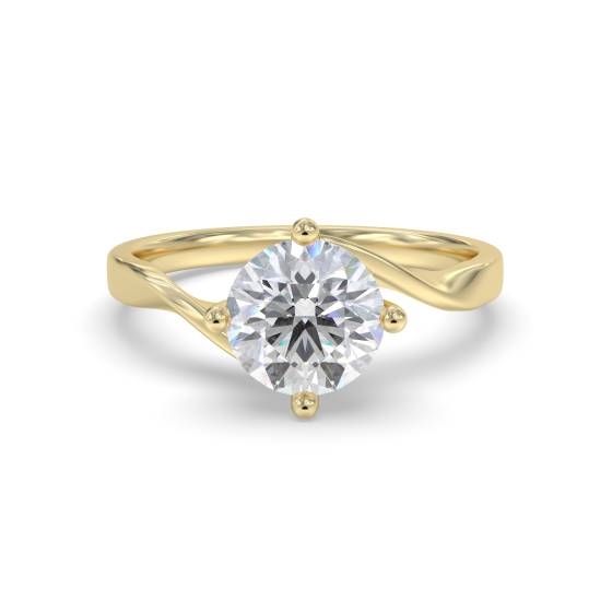 Verlobungsring mit rundem Diamanten (0,25 ct)