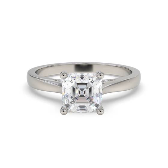 Eleganter Asscher-Diamant-Verlobungsring