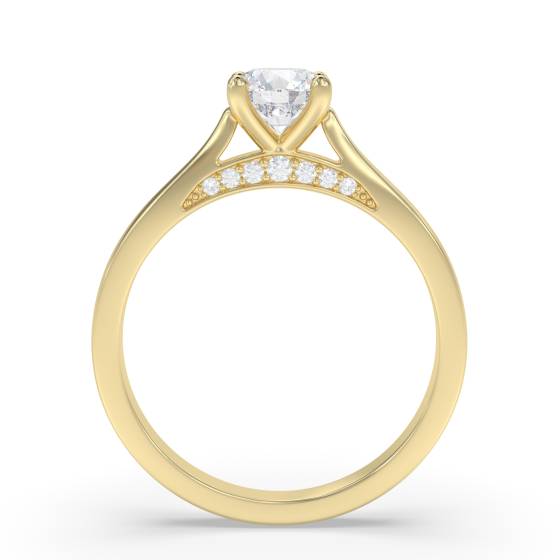 Eleganter Verlobungsring mit rundem Diamanten