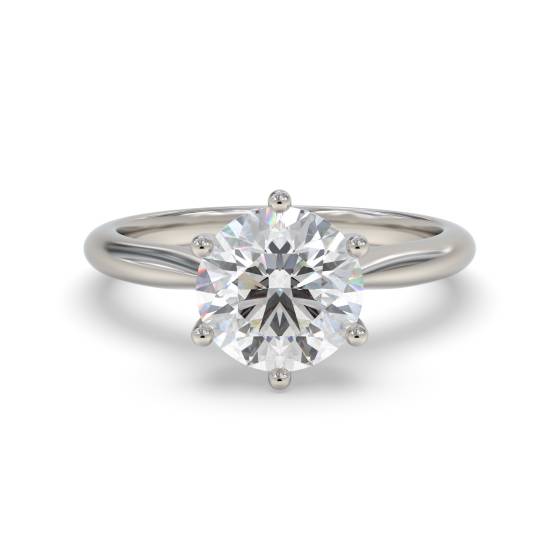 Verlobungsring mit rundem Diamanten