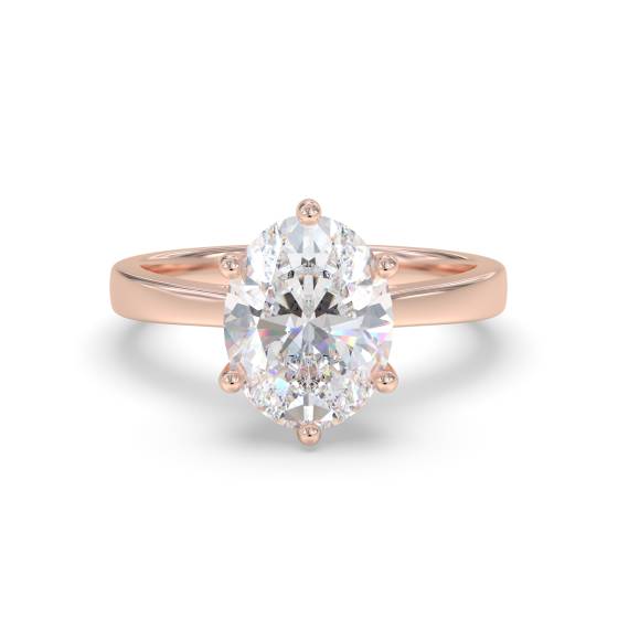 Moderner ovaler Diamant-Verlobungsring