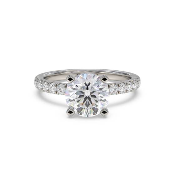Verlobungsring mit 1,30 ct I1/G Naturdiamant in Schulterfassung