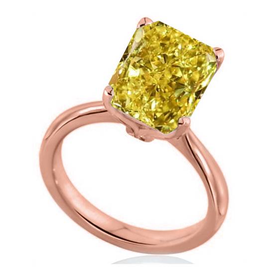 Eleganter Verlobungsring mit strahlend gelbem Diamanten