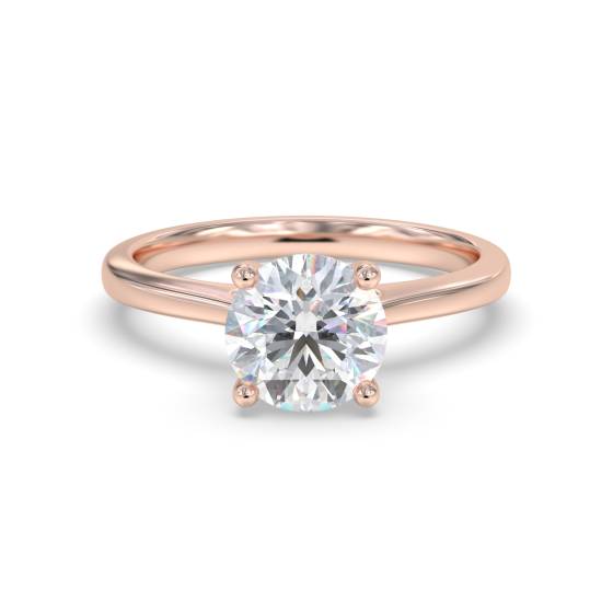 Verlobungsring mit rundem Diamanten