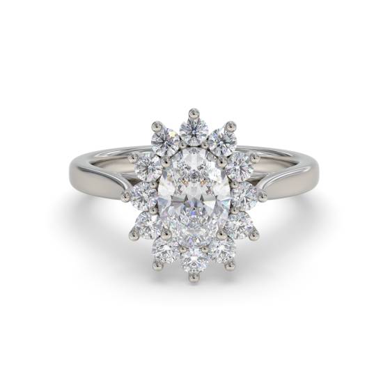 Verlobungsring mit ovalem Diamanten