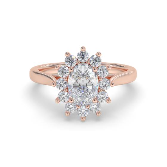 Verlobungsring mit ovalem Diamanten