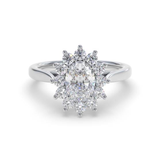 Verlobungsring mit ovalem Diamanten