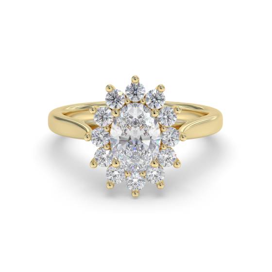 Verlobungsring mit ovalem Diamanten