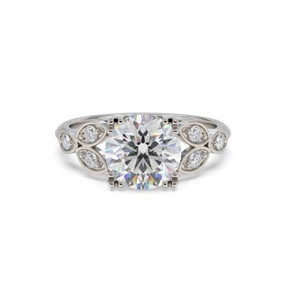 GIA-zertifizierter Vintage-Ring mit rundem, natürlichem Diamanten (0,80 ct, VS1/D)