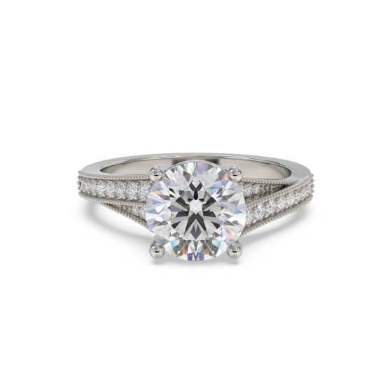 Runder Diamant-Designer-Vintage-Ring