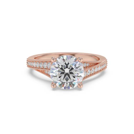 Runder Diamant-Designer-Vintage-Ring