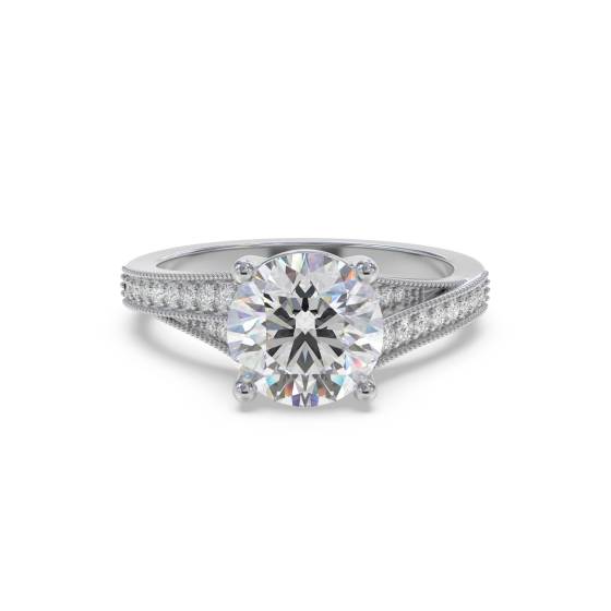 Runder Diamant-Designer-Vintage-Ring