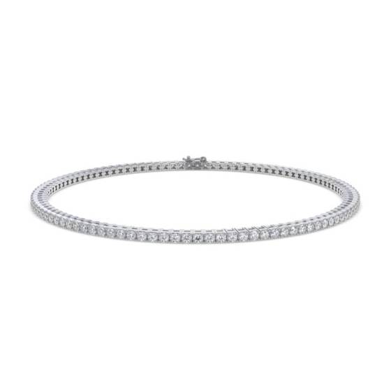 4,25 ct VS/F-G Rundschliff Naturdiamant 7,5 Zoll Designer-Armband